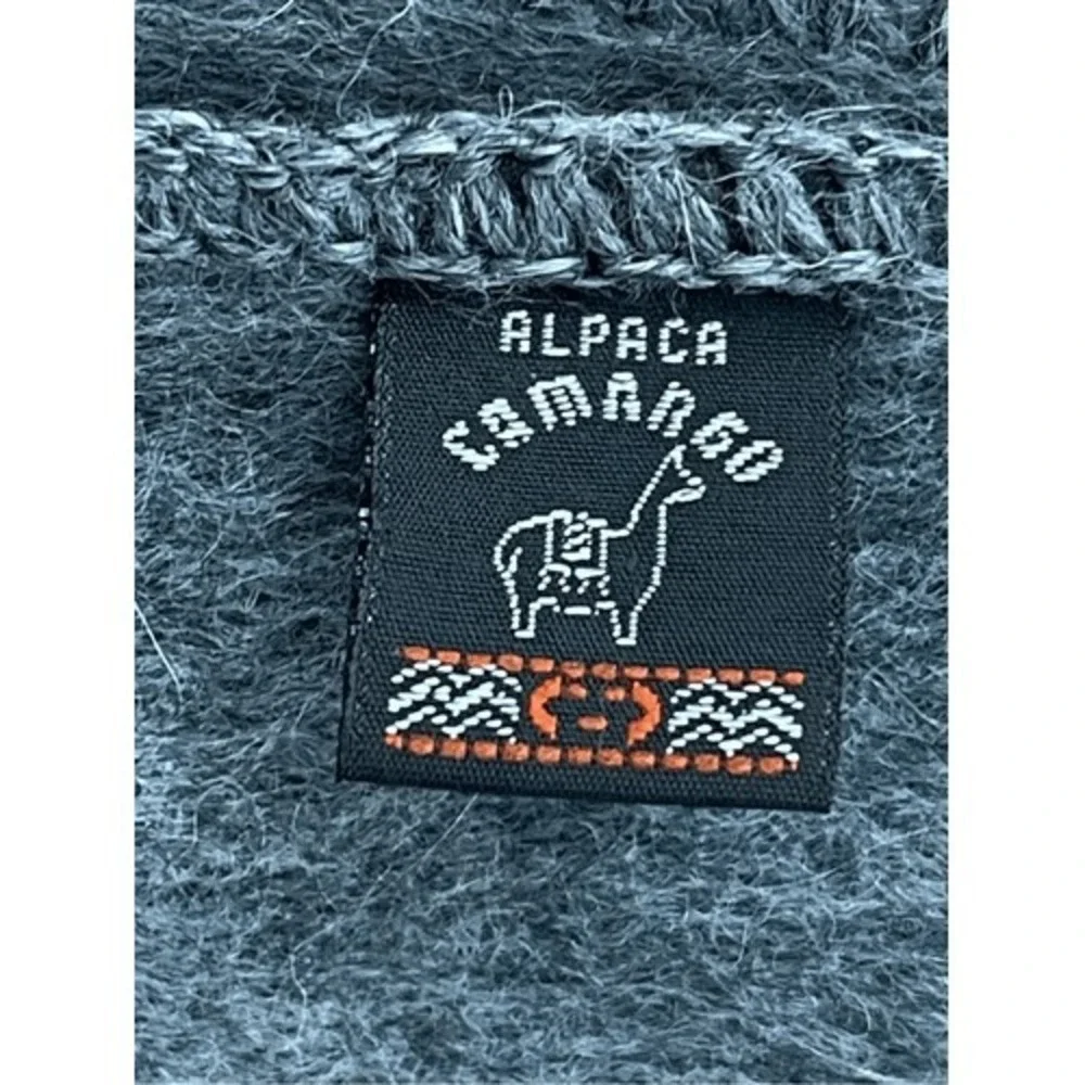 Alpaca Samara Gray Fringe‎ Scarf Soft Peruvian Knit Shawl Wrap